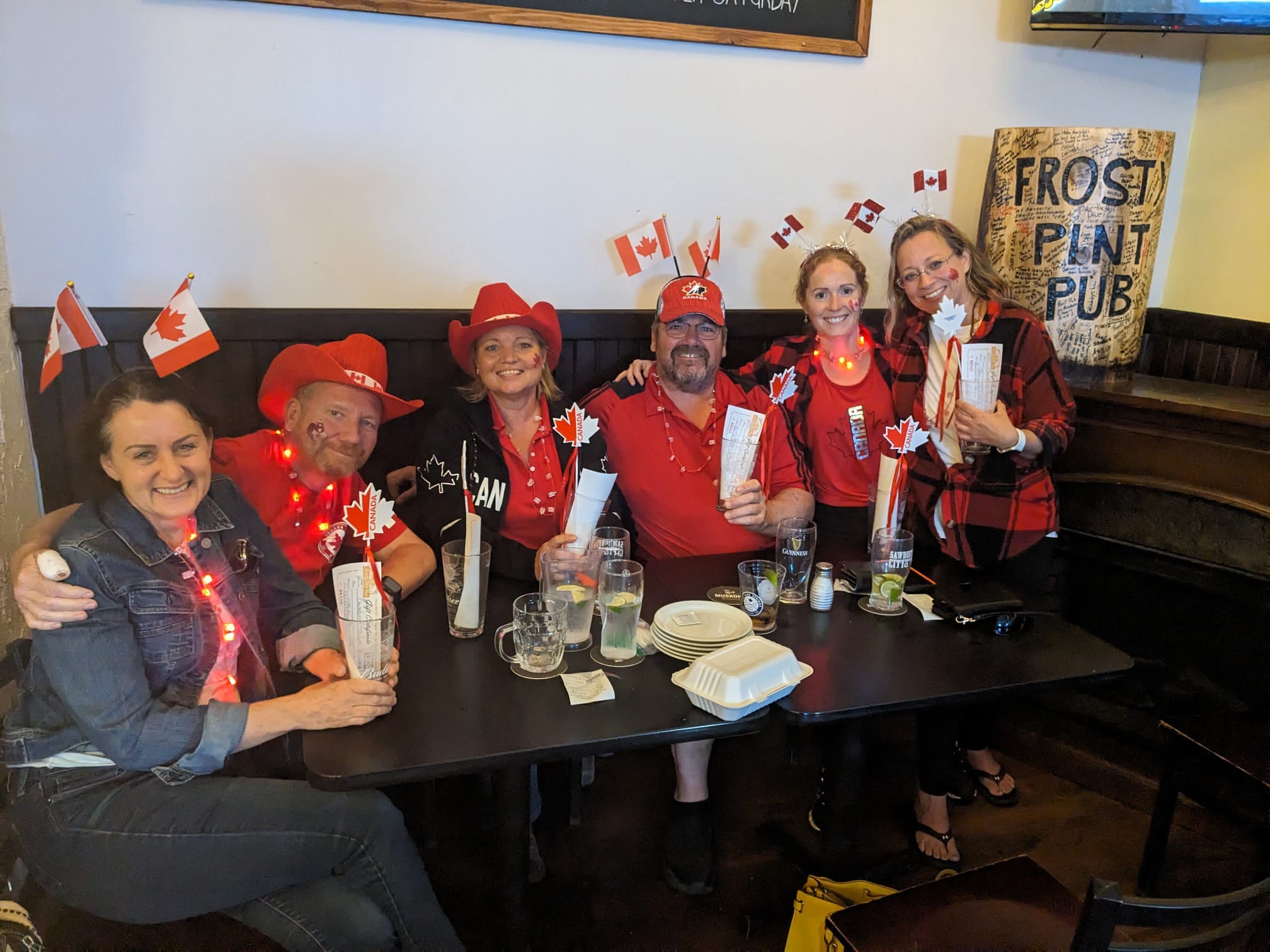 Canada Day themed event at Frosty Pint Pub